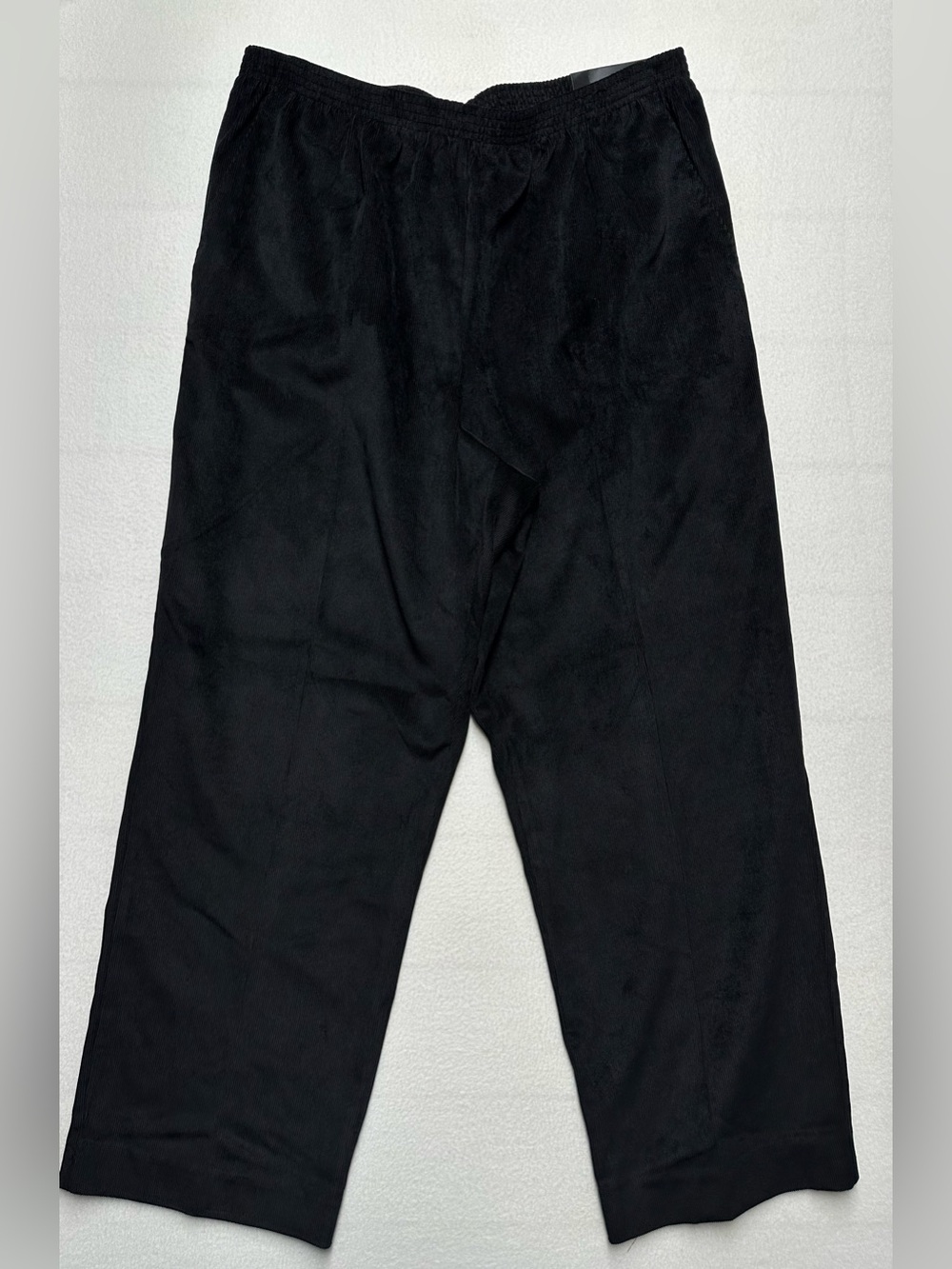 Alfred Dunner Pull‑On Corduroy Classic Fit Comfort‑Waist Black Pants Size 16